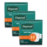 Incontinence Protection with Tabs, Large, 35" to 49" Waist,