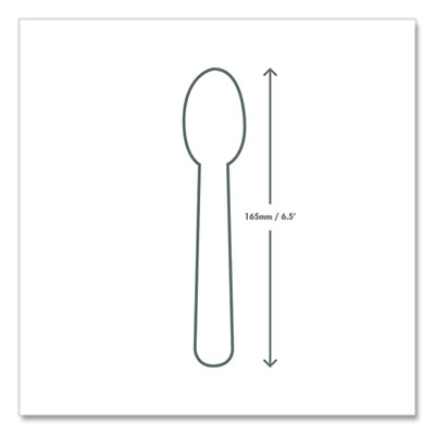 White CPLA Cutlery, General Purpose Spoon, Plastic, 1,000/Ca