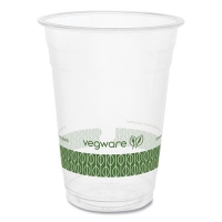 96-Series Cold Cup, 16 oz, Plastic, Clear/Green, 1,000/Carto