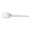 White CPLA Cutlery, General Purpose Spoon, Plastic, 1,000/Ca