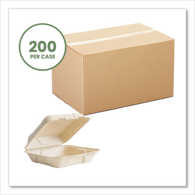 Nourish Molded Fiber Takeout Container, Compostable, 9 x 10