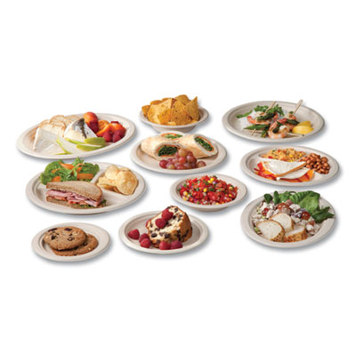 Nourish Molded Fiber Tableware, Compostable, Plate, Sugarcan