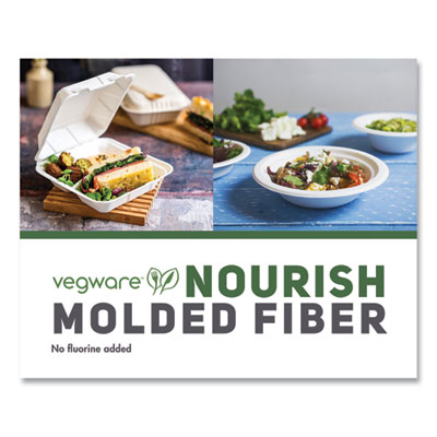 Nourish Molded Fiber Takeout Containers, Compostable, 3 Comp