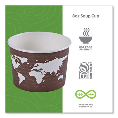 World Art Renewable and Compostable Food Container, 8 oz, 3.