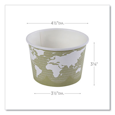 World Art Renewable and Compostable Food Container, 16 oz, 4