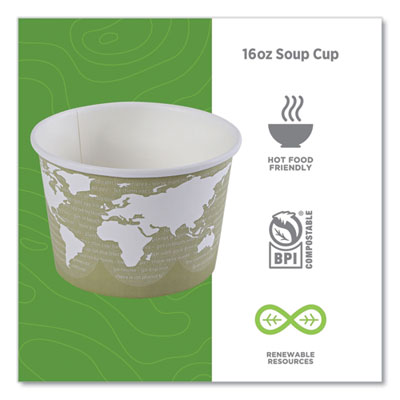 World Art Renewable and Compostable Food Container, 16 oz, 4