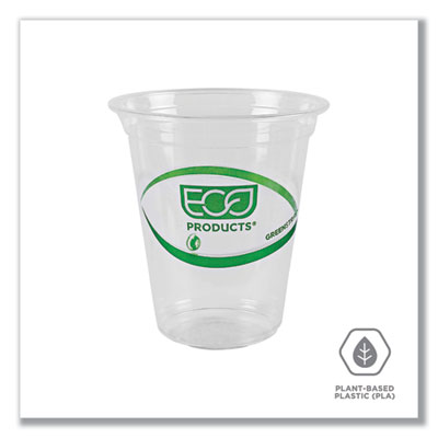 GreenStripe Renewable and Compostable Cold Cups, 16 oz, Plas