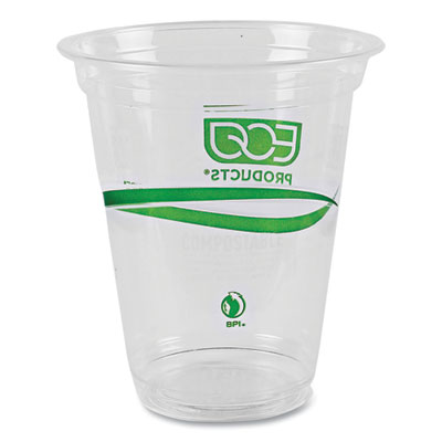 GreenStripe Renewable and Compostable Cold Cups, 16 oz, Plas