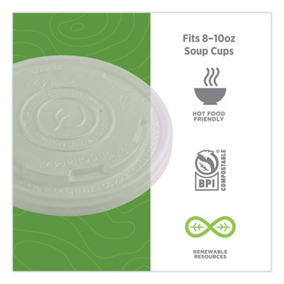 World Art PLA-Laminated Soup Container Lids, Fits 8 oz, Tran