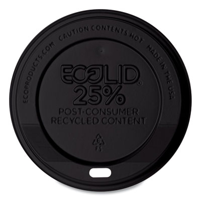 EcoLid 25% Recycled Content Hot Cup Lid, Fits 10 oz to 20 oz