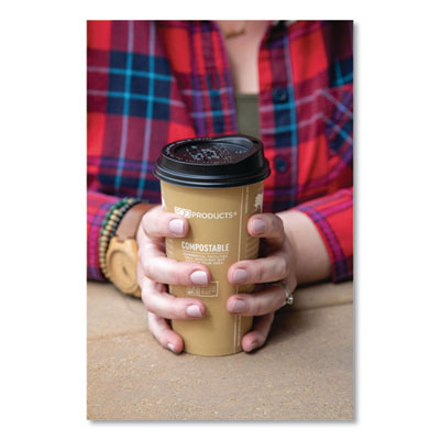EcoLid 25% Recycled Content Hot Cup Lid, Fits 10 oz to 20 oz