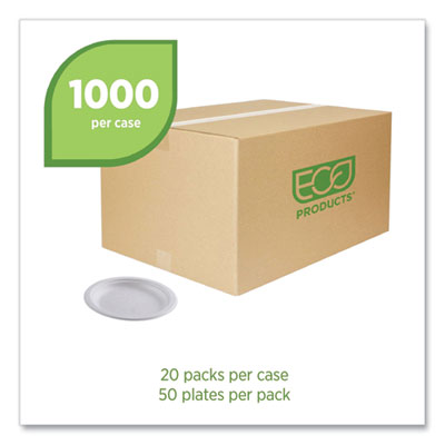 Vanguard Renewable And Compostable Sugarcane Plates, 6" Dia,