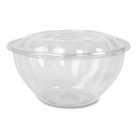 Renewable and Compostable Salad Bowls with Lids, 32 oz, Clea
