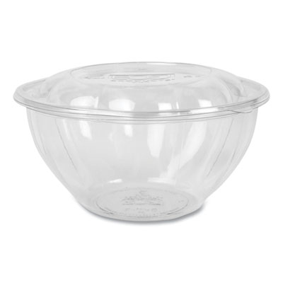 Renewable and Compostable Salad Bowls with Lids, 32 oz, Clea