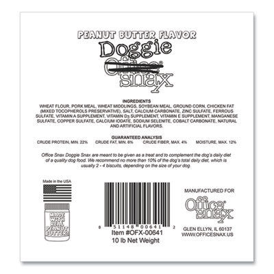 Doggie Biscuits, Peanut Butter, 10 lb Box