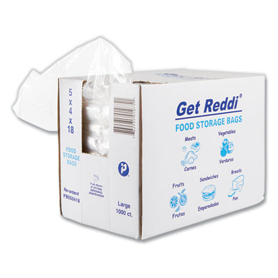 Food Bags for Large Bread Loaves, 5" x 4.5" x 18", Clear, 1,