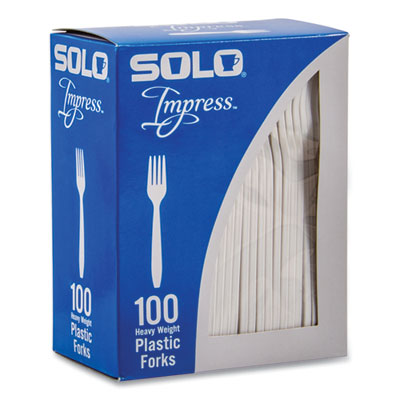 Impress Heavyweight Full-Length Polystyrene Cutlery, Fork, P