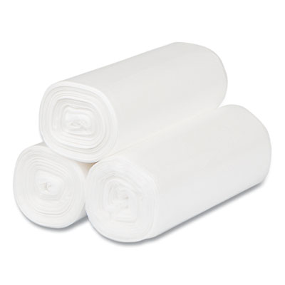 High-Density Commercial Can Liners, 4 gal, 6 mic, 17" x 18",
