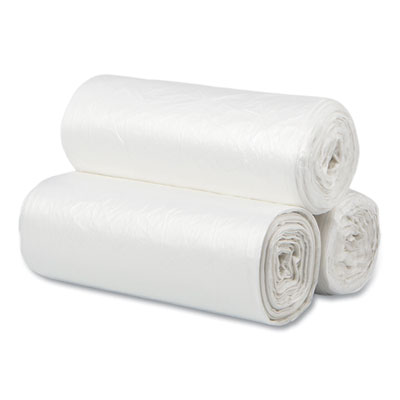 High-Density Commercial Can Liners, 10 gal, 5 mic, 24" x 24"