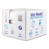 Food Bags, 2 Gallon, 8" x 4" x 18", Clear, 1,000/Carton