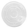 PET Lids, Flat with Straw Slot, Fits 32 oz Cold Cups, Plasti