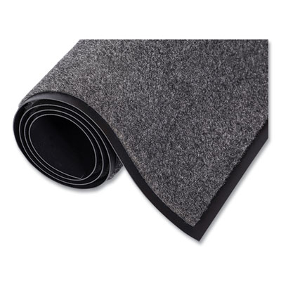 EcoStep Wiper Mat, Rectangular, Charcoal Gray Cut Pile Surfa