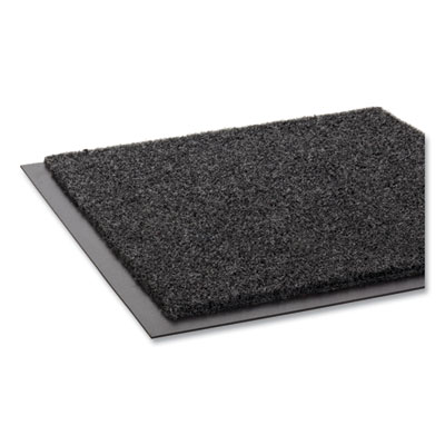 EcoStep Wiper Mat, Rectangular, Charcoal Gray Cut Pile Surfa