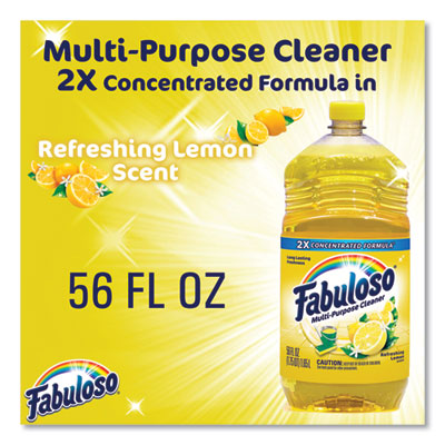 Multi-Use Cleaner, Refreshing Lemon Scent, 56 oz Bottle, 6/C