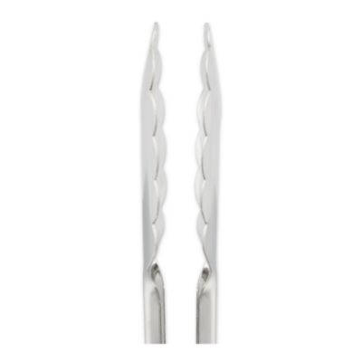 Dura-Kool Tongs, Stainless Steel, 9.5", Silver/Black