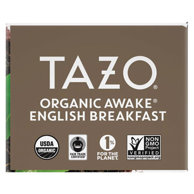 Tea Bags, Organic Awake English Breakfast, 16/Box, 6 Boxes/C