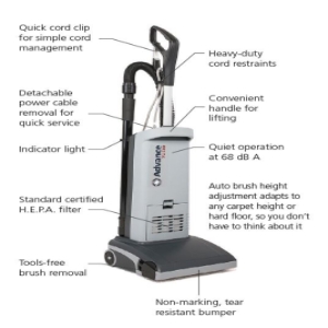 Advance VU500 - Upright Vacuum 12 inch