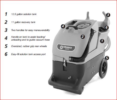Advance ET610-100SC Portable Extractor with Hose and Wand