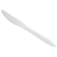 Plastic Knife - Medium Weight - White