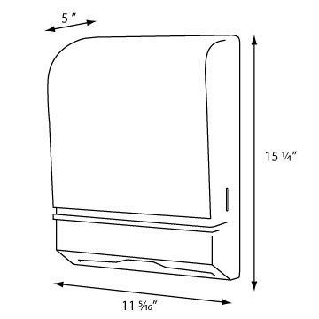 Multi-Fold/C-Fold Towel Dispenser -  Stainless